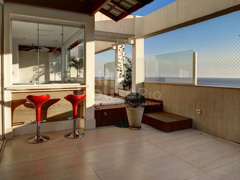 Apart Hotel Barra Leme com Vista Maravilhosa e 2 Qts B1-003