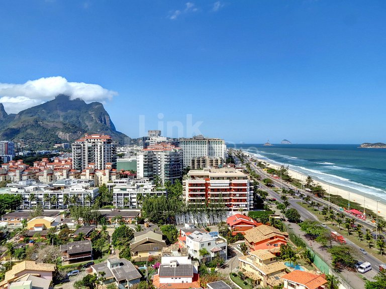 Linkhouse Rio: SEU FLAT COM VARANDA E VISTA NA QUADRA DA PRA