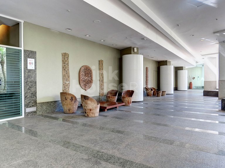 Linkhouse Rio: SEU FLAT COM VARANDA E VISTA NA QUADRA DA PRA