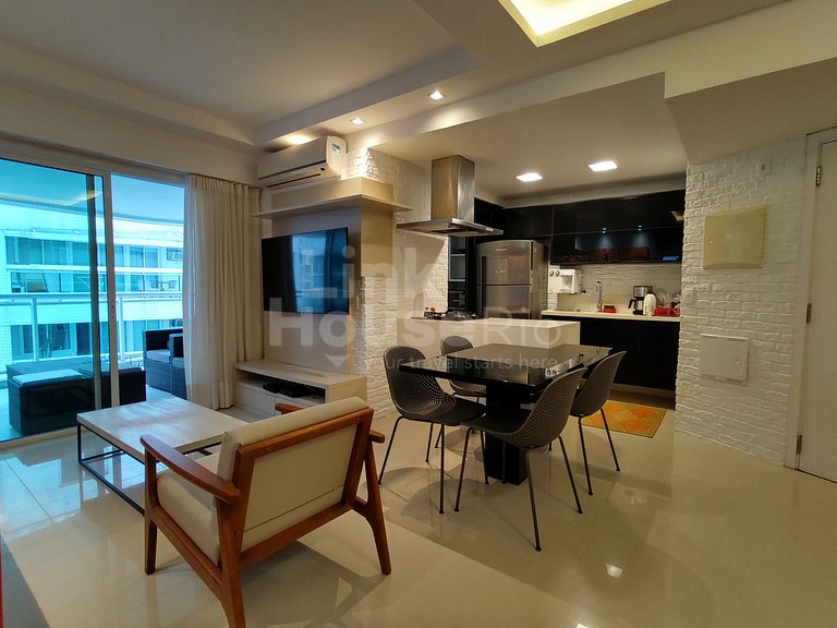 Lanai Apart Hotel, Flat Moderno com Vista Mar no Posto 2 da