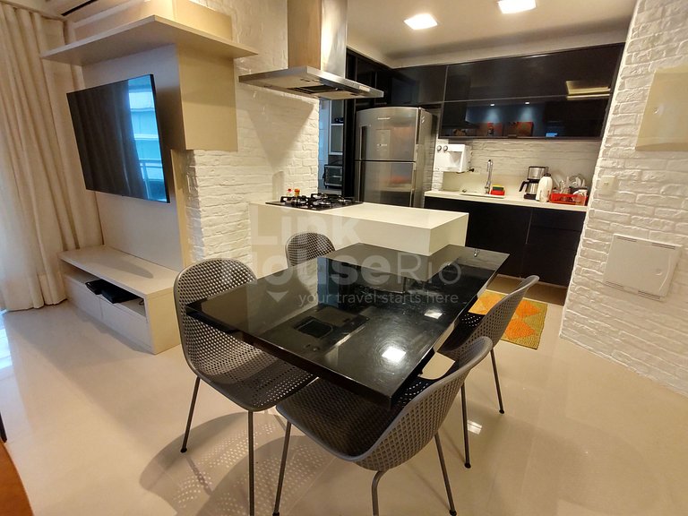 Lanai Apart Hotel, Flat Moderno com Vista Mar no Posto 2 da