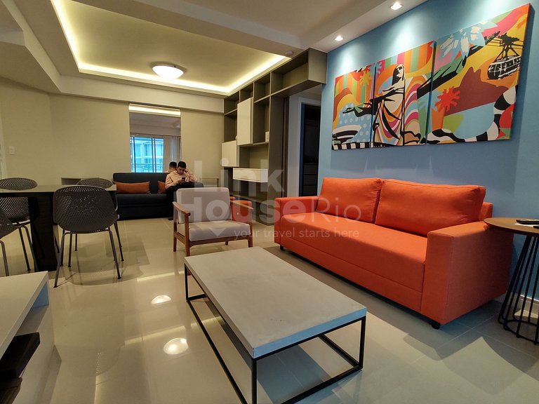Lanai Apart Hotel, Flat Moderno com Vista Mar no Posto 2 da