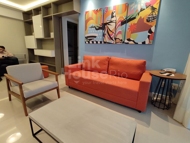 Lanai Apart Hotel, Flat Moderno com Vista Mar no Posto 2 da
