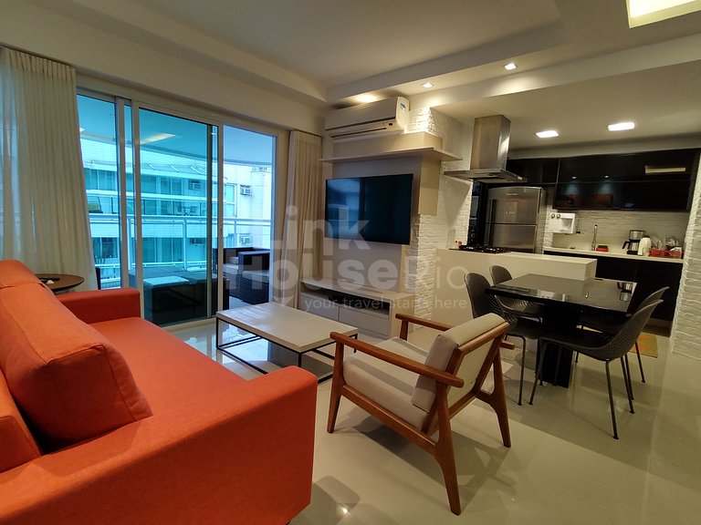 Lanai Apart Hotel, Flat Moderno com Vista Mar no Posto 2 da
