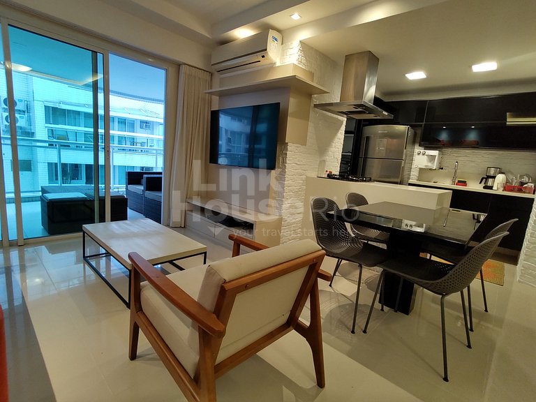 Lanai Apart Hotel, Flat Moderno com Vista Mar no Posto 2 da