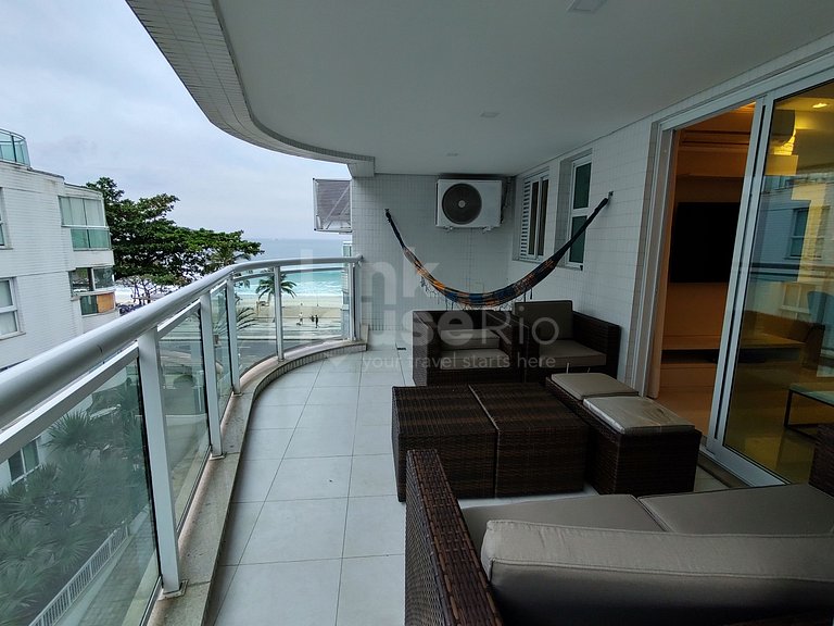Lanai Apart Hotel, Flat Moderno com Vista Mar no Posto 2 da