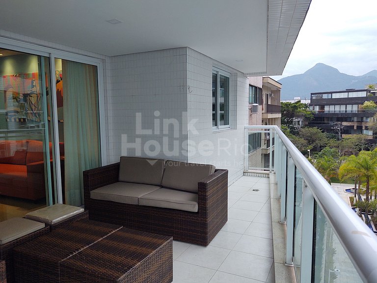 Lanai Apart Hotel, Flat Moderno com Vista Mar no Posto 2 da