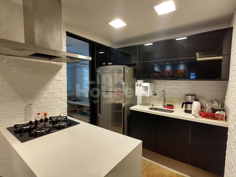 Lanai Apart Hotel, Flat Moderno com Vista Mar no Posto 2 da