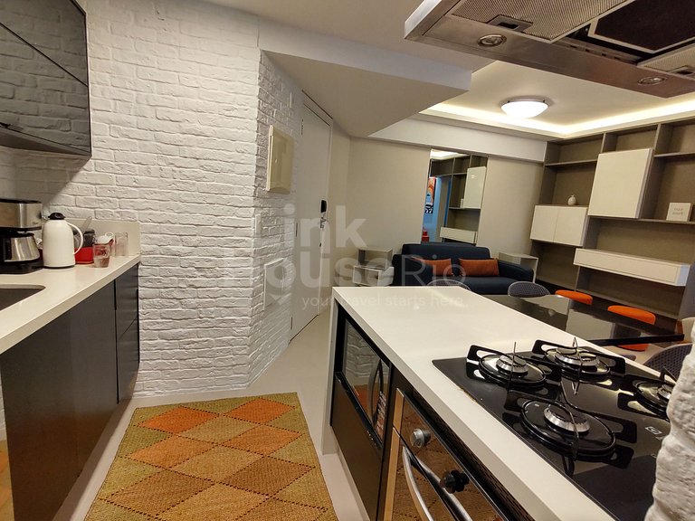 Lanai Apart Hotel, Flat Moderno com Vista Mar no Posto 2 da