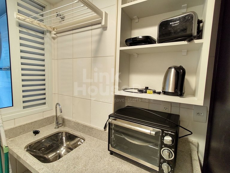 Lanai Apart Hotel, Flat Moderno com Vista Mar no Posto 2 da