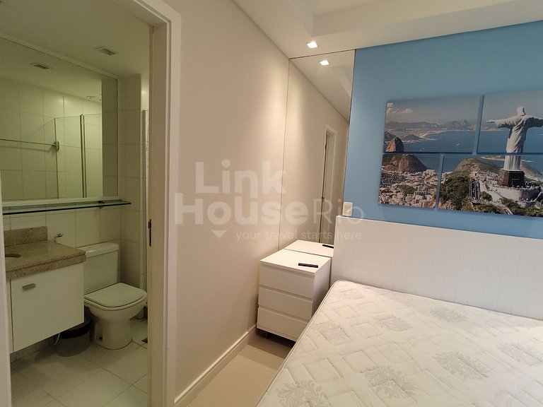 Lanai Apart Hotel, Flat Moderno com Vista Mar no Posto 2 da