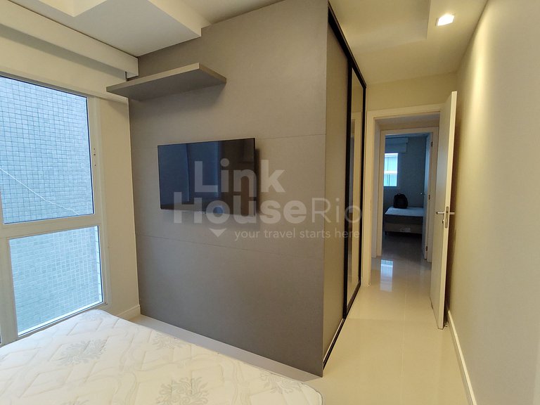 Lanai Apart Hotel, Flat Moderno com Vista Mar no Posto 2 da
