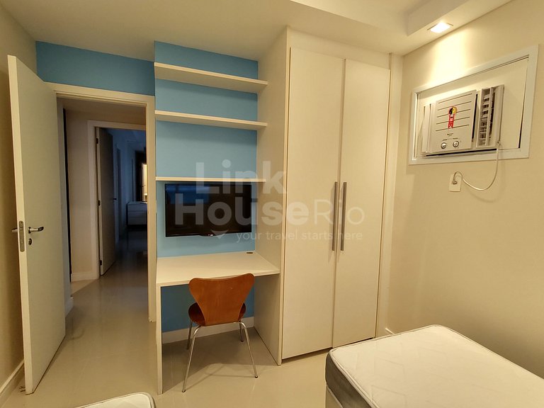 Lanai Apart Hotel, Flat Moderno com Vista Mar no Posto 2 da