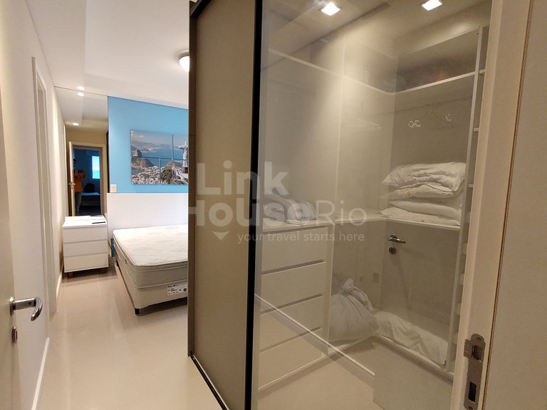 Lanai Apart Hotel, Flat Moderno com Vista Mar no Posto 2 da