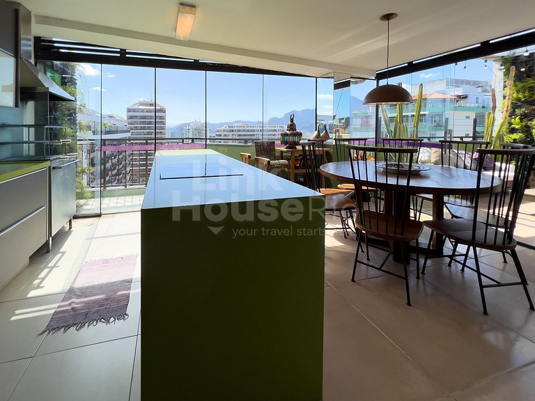 Maravilhosa Cobertura com Vista Panorâmica, Piscina e varand