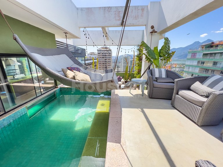 Maravilhosa Cobertura com Vista Panorâmica, Piscina e varand
