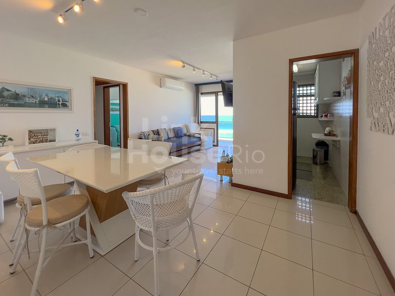Apart Hotel Barra Leme com Vista Maravilhosa e 2 Qts B1-003