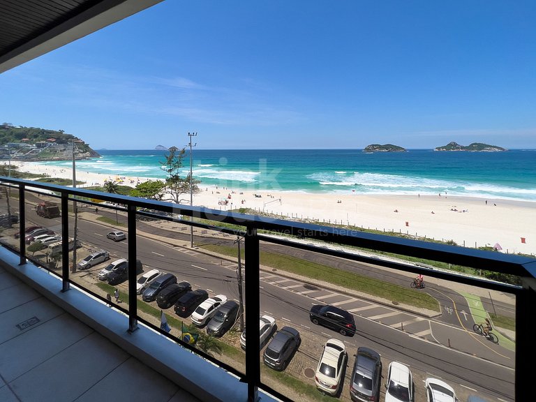 Apart Hotel Barra Leme com Vista Maravilhosa e 2 Qts B1-003