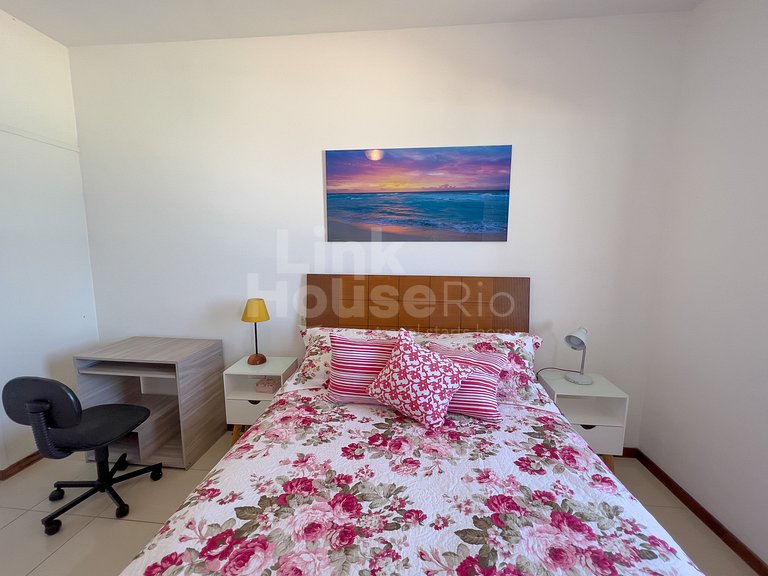 Apart Hotel Barra Leme com Vista Maravilhosa e 2 Qts B1-003