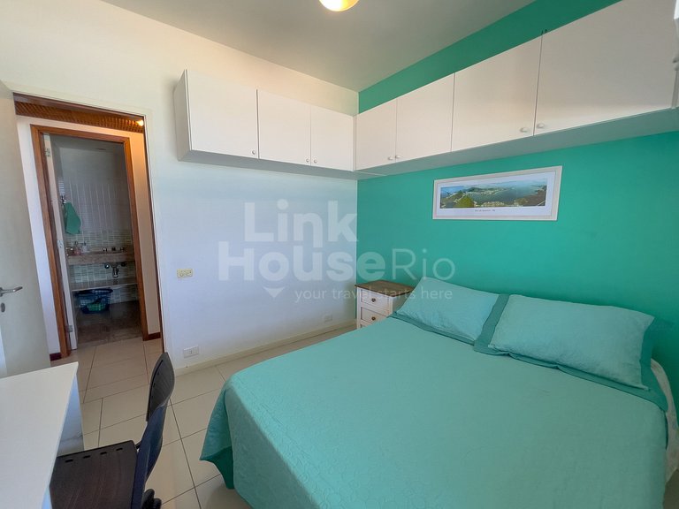 Apart Hotel Barra Leme com Vista Maravilhosa e 2 Qts B1-003