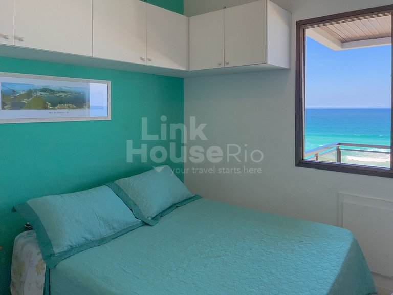 Apart Hotel Barra Leme com Vista Maravilhosa e 2 Qts B1-003