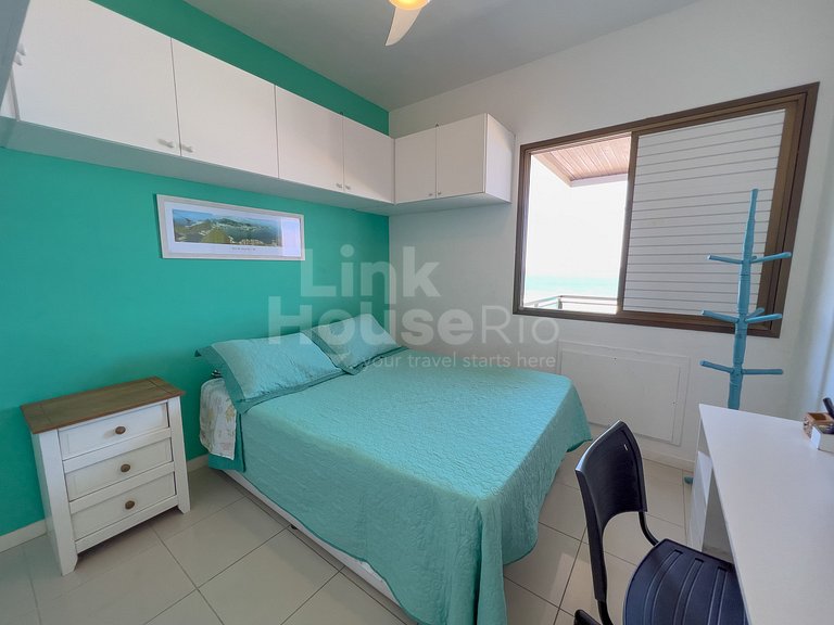 Apart Hotel Barra Leme com Vista Maravilhosa e 2 Qts B1-003