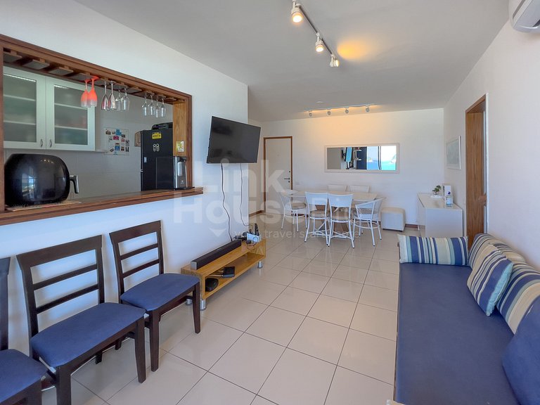 Apart Hotel Barra Leme com Vista Maravilhosa e 2 Qts B1-003